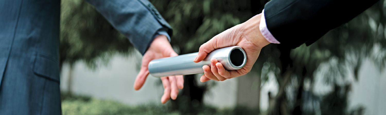 Handing off the baton