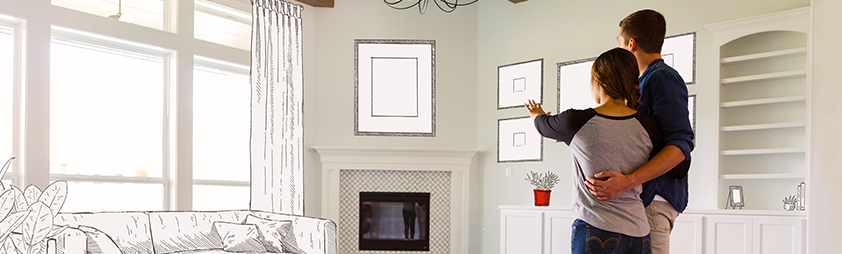 a couple planning their home